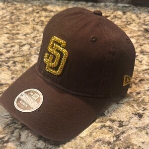 San Diego Padres WOMENS Bling Swarovski New Era Adjustable Hat Cap Brand New